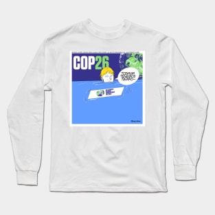 tenemos tiempo, we still got time in global action against climate change ecopop comic cartoon doodle Long Sleeve T-Shirt